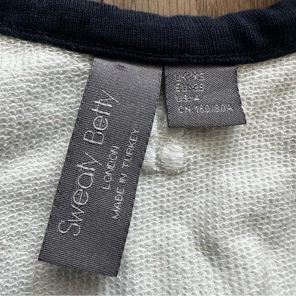 Sweaty Betty After Class Tie Waist Romper Size 4 White Tank Terry Cloth Shorts - Picture 3 of 8